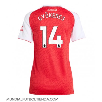 Camiseta Arsenal Viktor Gyokeres #14 Primera Equipación Replica 2025-26 para mujer mangas cortas Camiseta Arsenal Viktor Gyokeres #14 Primera Equipación Replica 2025-26 para mujer mangas cortas